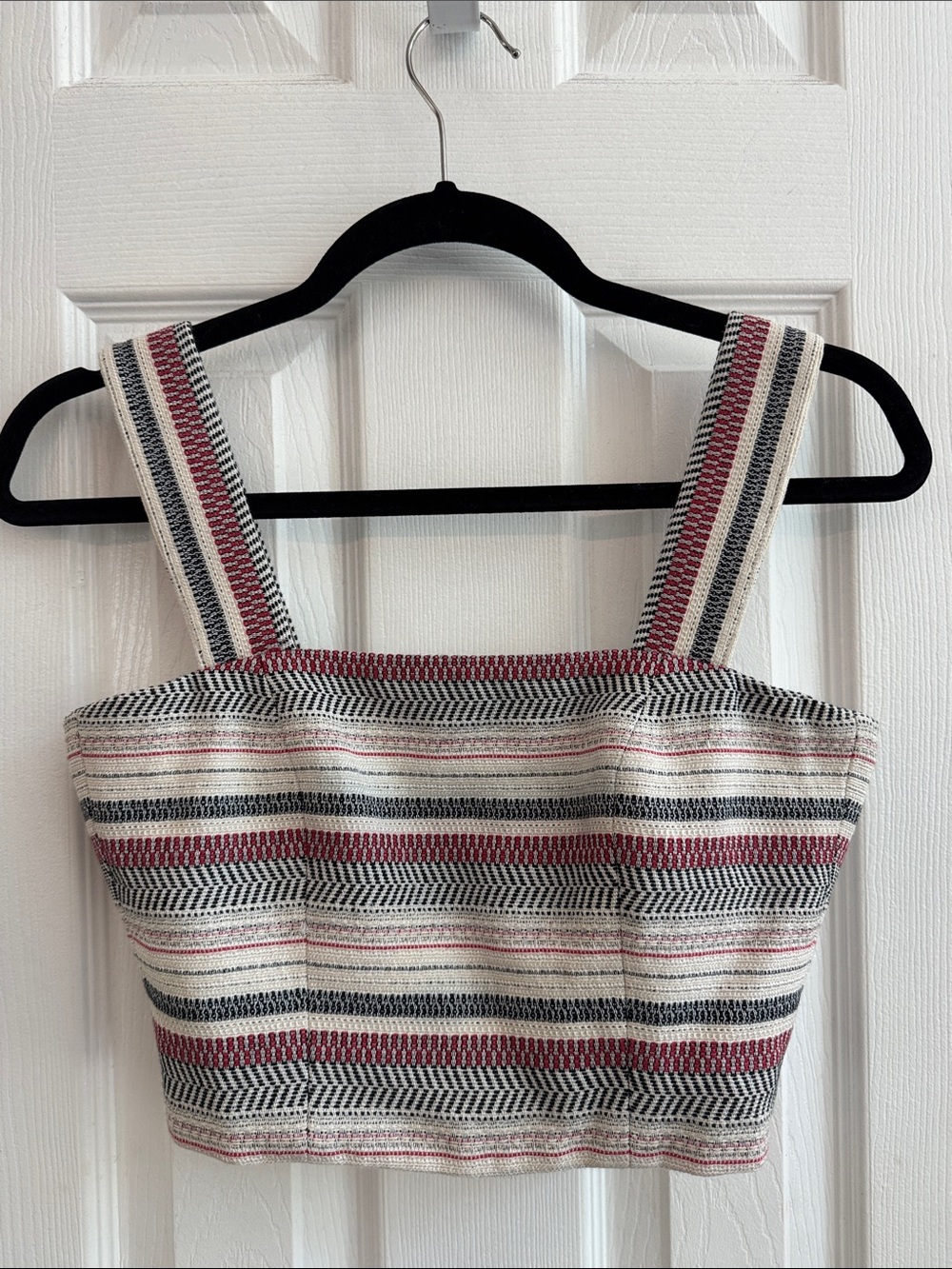 BARDOT Tweed Striped Crop Top Size 4